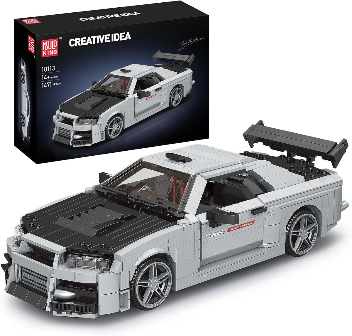 Mould King 10113 Skyline GT-R R34 Sports Car Building Set
