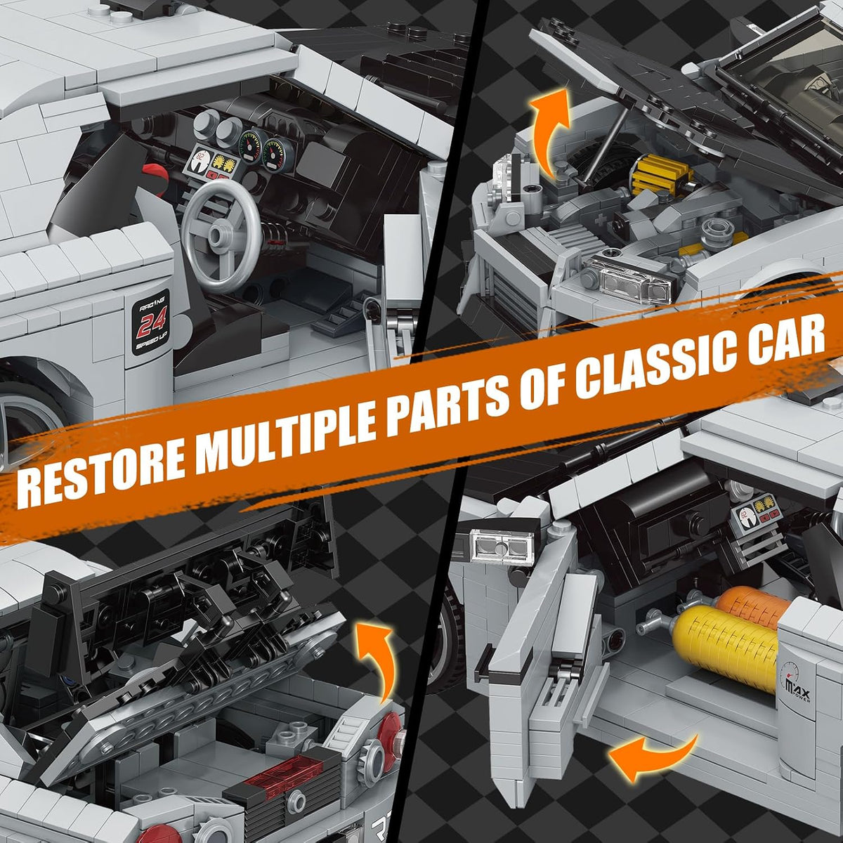 Mould King 10113 Skyline GT-R R34 Sports Car Building Set