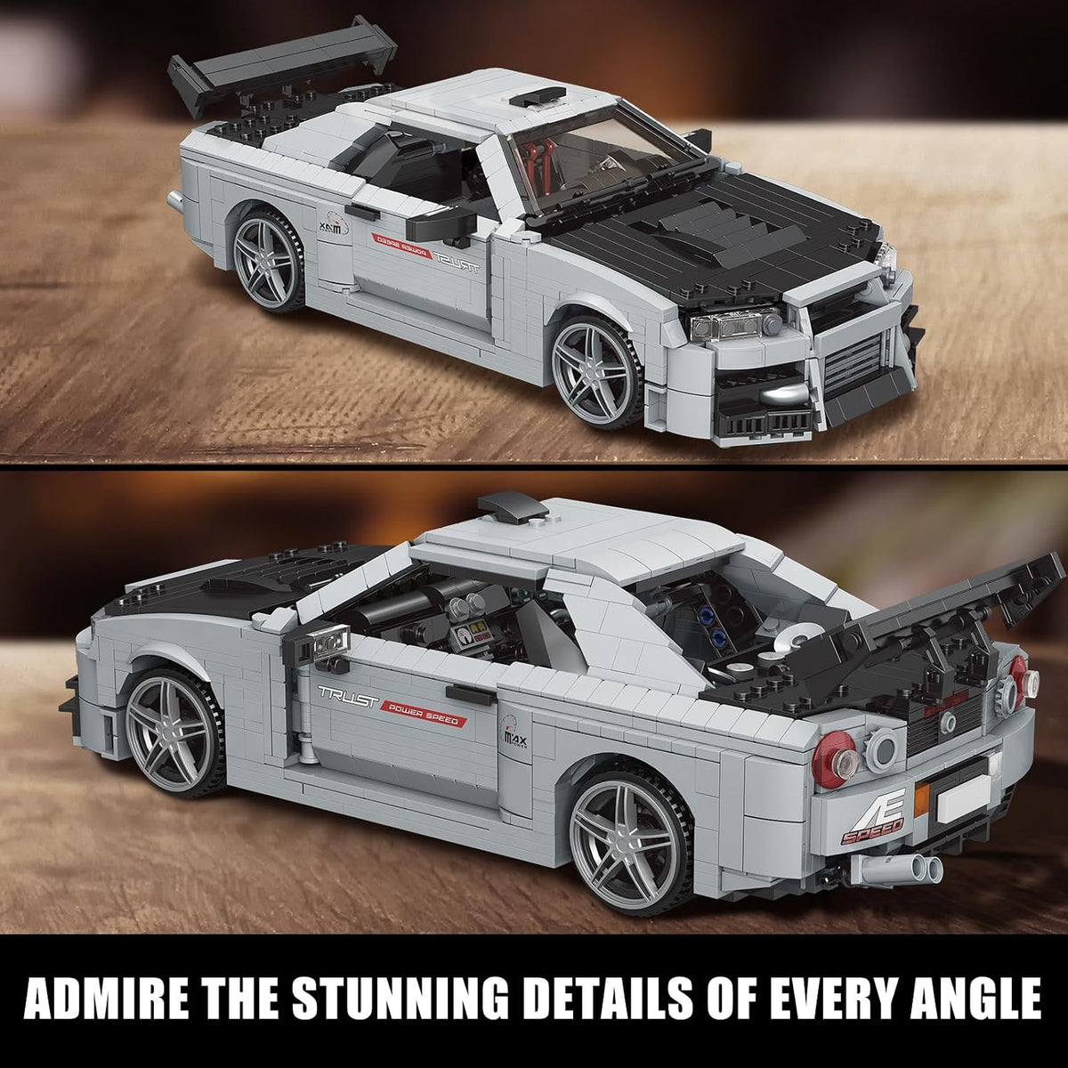 Mould King 10113 Skyline GT-R R34 Sports Car Building Set