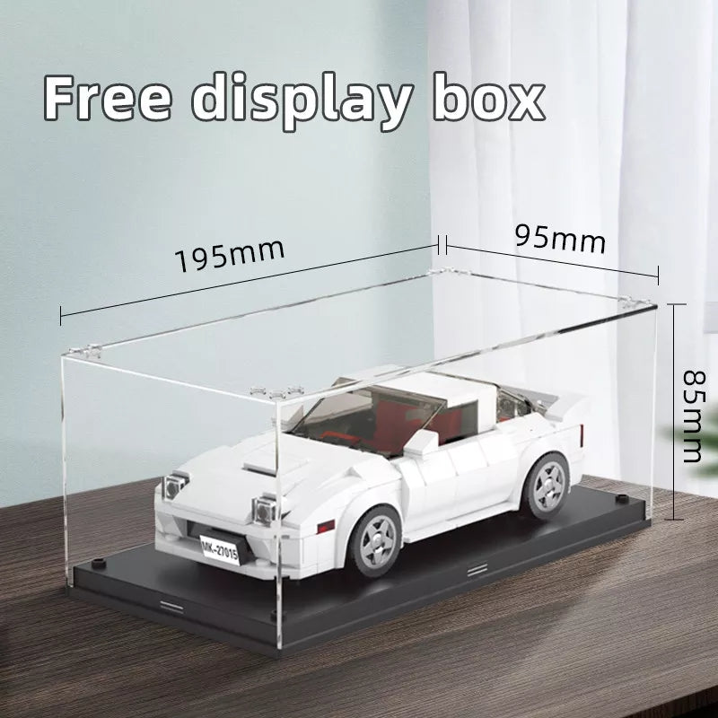 Picture of building block puzzle set mini RX7 car with display case 369pcs 05