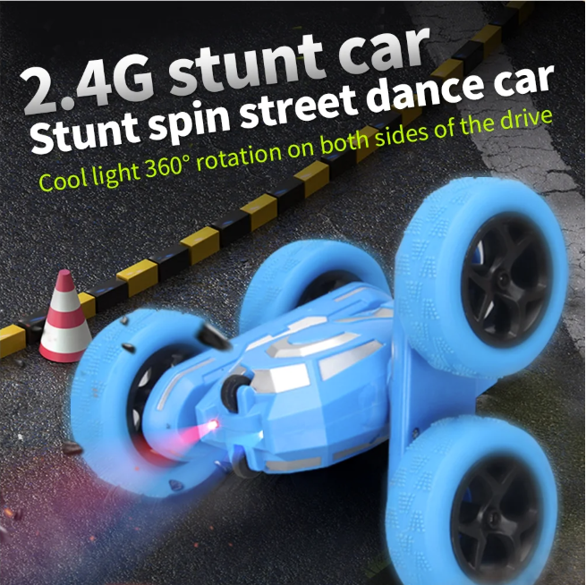 JJRC Q176 4WD Remote Control Stunt Car with LED Lights & 360° Rotation