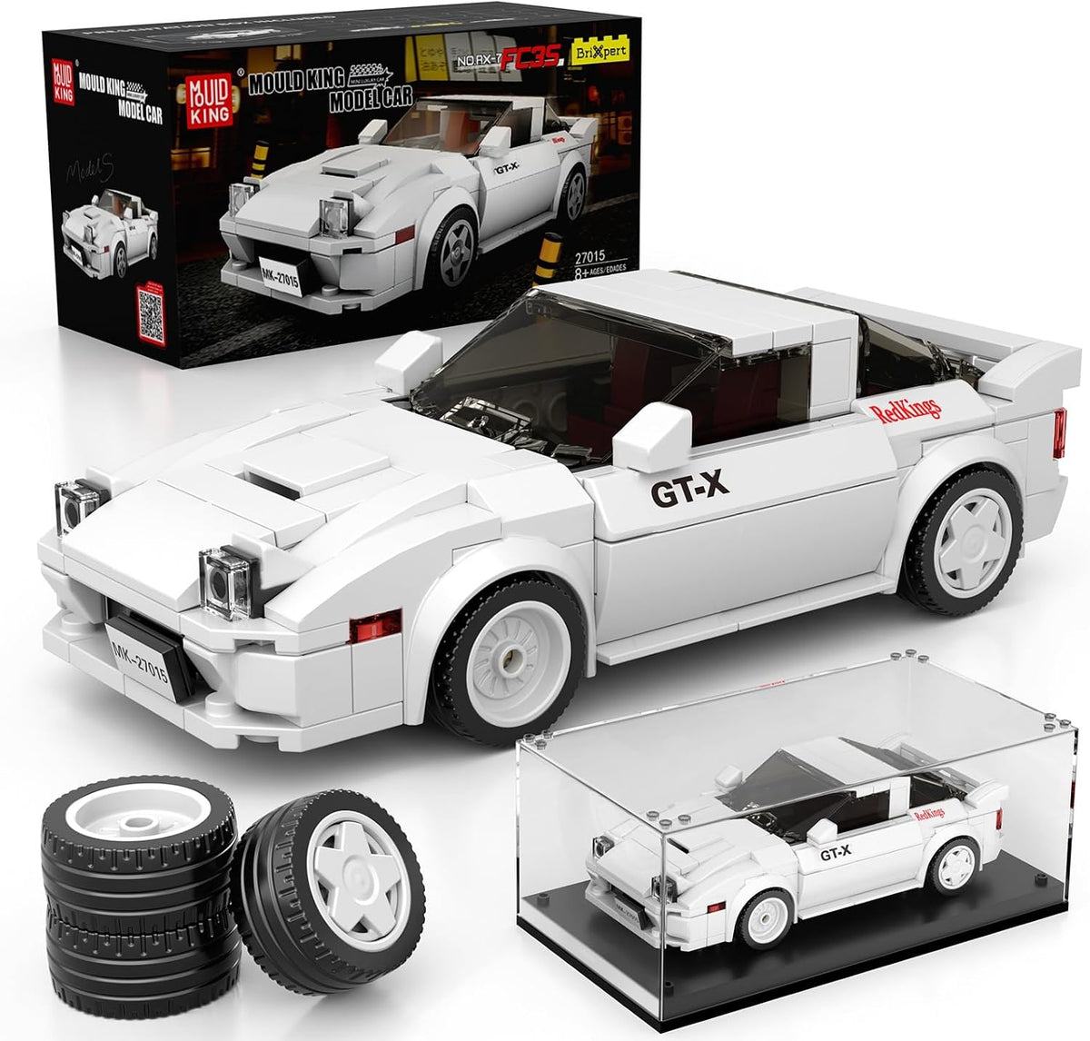 Mould King 27015 Technik Sports Car Building Block Sets with Stackable Case