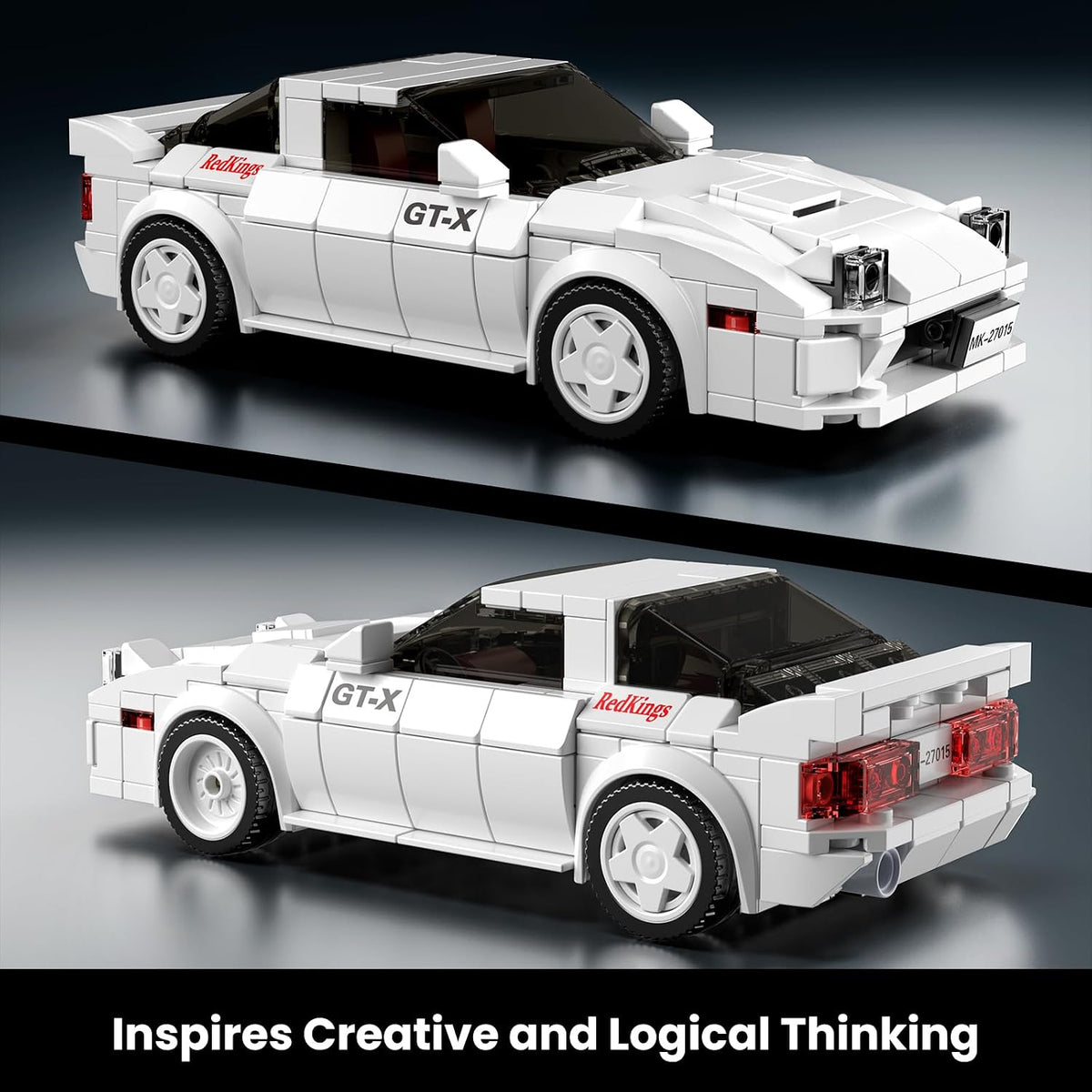 Mould King 27015 Technik Sports Car Building Block Sets with Stackable Case