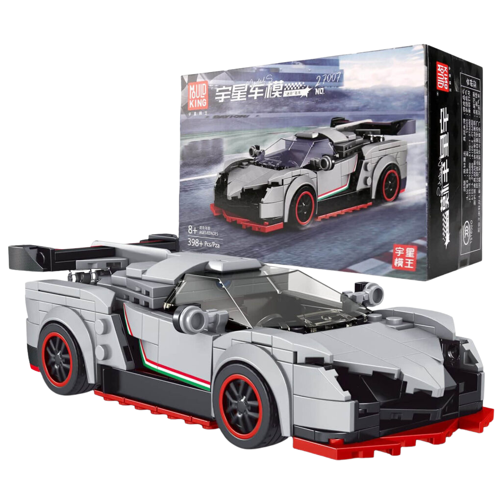 Mould King 27007 The Veneno Mini Sports Car Building Set with Stackable Case