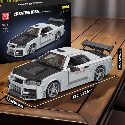 Mould King 10113 Skyline GT-R R34 Sports Car Building Set