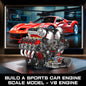 Mould King 10130S F488 Motorised V8 Engine Building Set