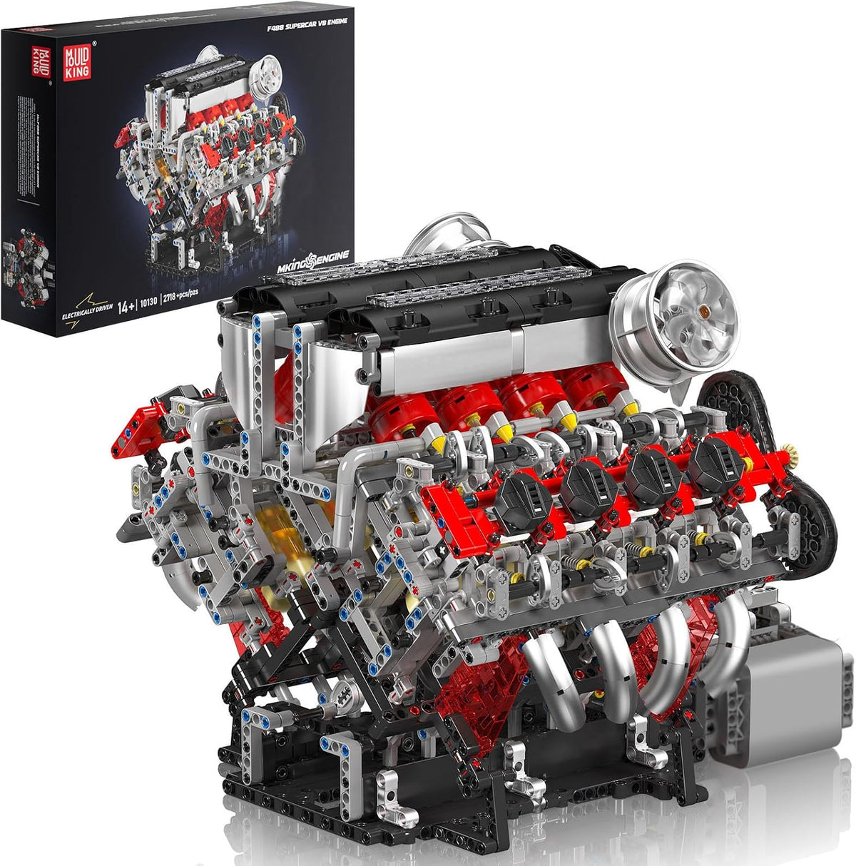 Mould King 10130S F488 Motorised V8 Engine Building Set