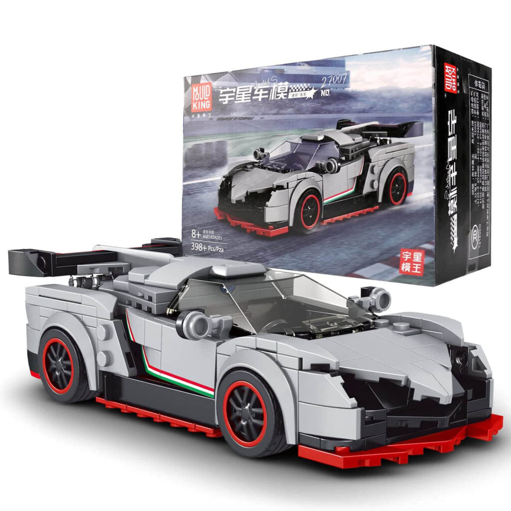 Mould King 27007 The Veneno Mini Sports Car Building Set with Stackable Case
