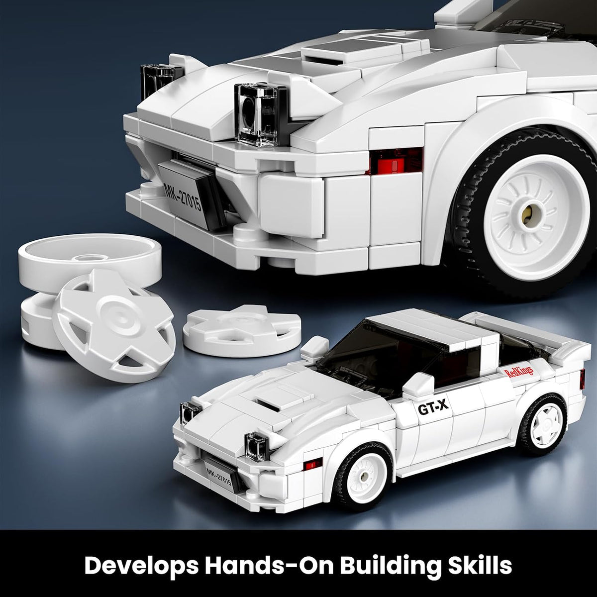 Mould King 27015 Technik Sports Car Building Block Sets with Stackable Case