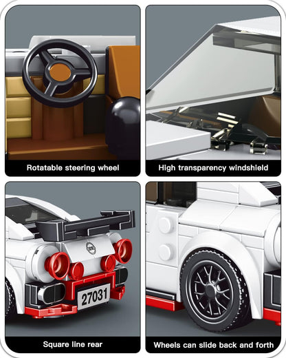Mould King 27031S GTR Sports Car Model Kit with Stackable Case